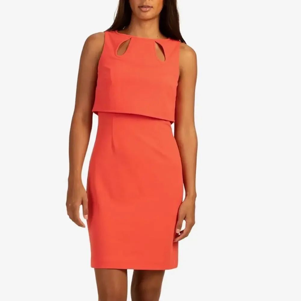 Trina Turk Electric Dress Vibrant Cutout Mini Dress, Coral, Size 10, NWT